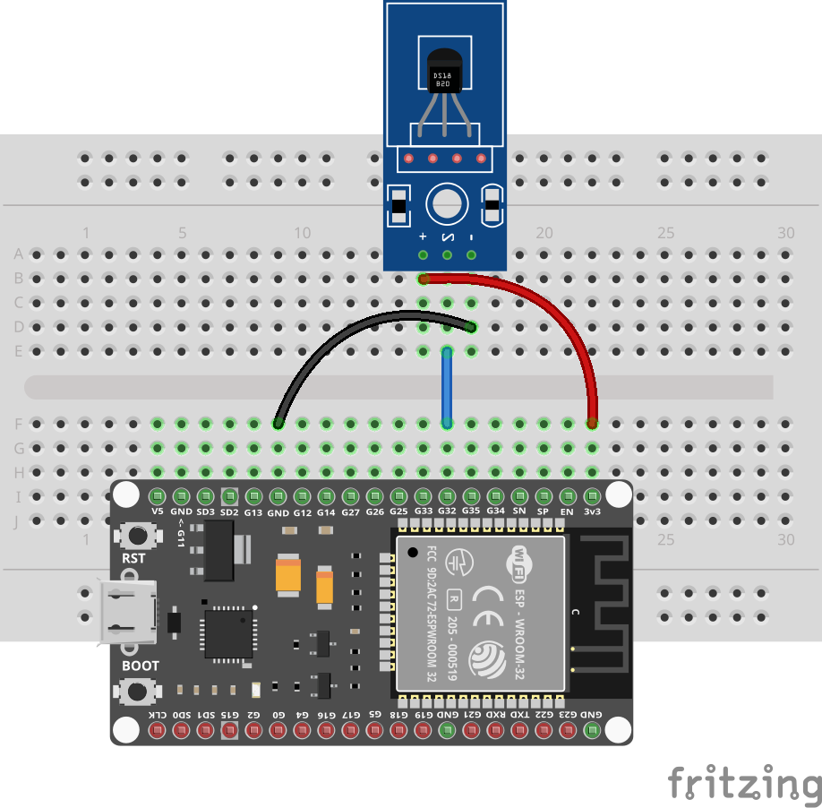 Ds18b20 wiring diagram