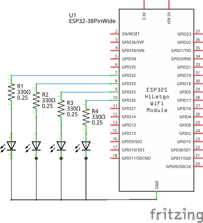 LEDs schematics