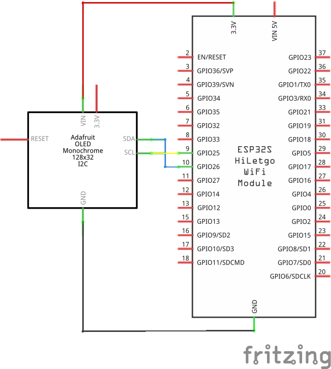 Schematics for an SSD1306 display